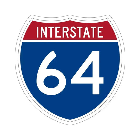 Interstate 64 (U.S. Highways) STICKER Vinyl Die-Cut Decal 6 Inch - The Sticker Space