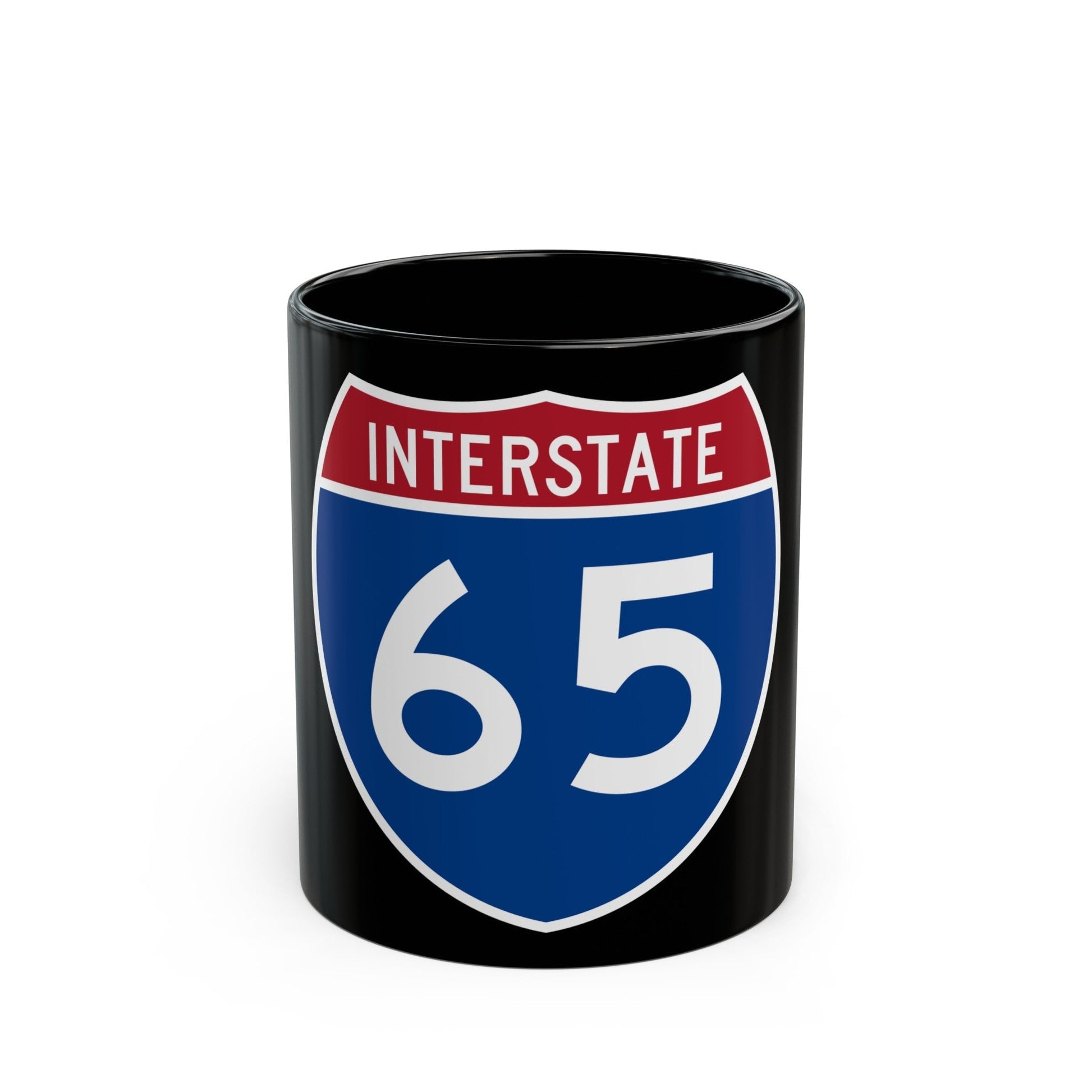 Interstate 65 (U.S. Highways) Black Coffee Mug-11oz-The Sticker Space