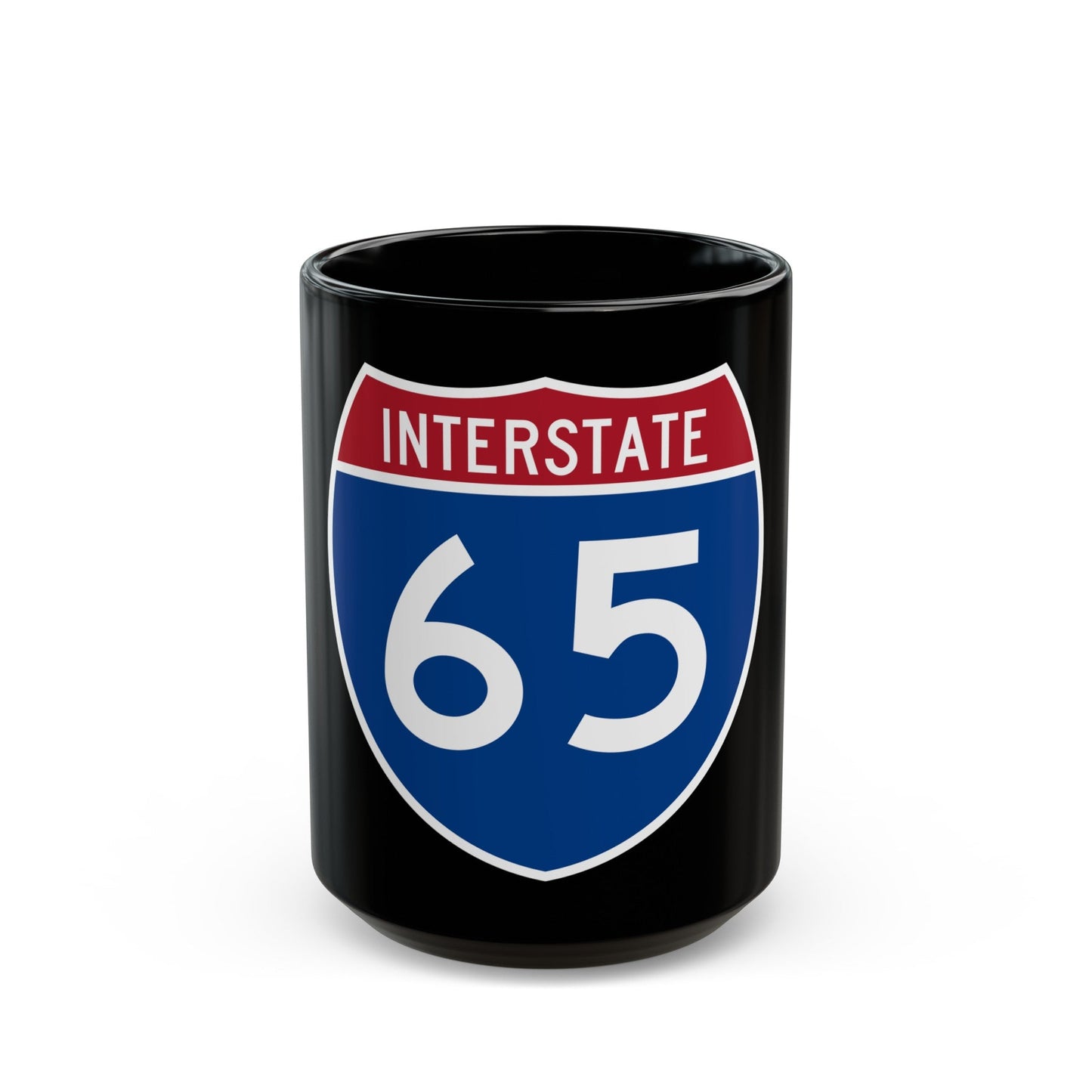 Interstate 65 (U.S. Highways) Black Coffee Mug-15oz-The Sticker Space