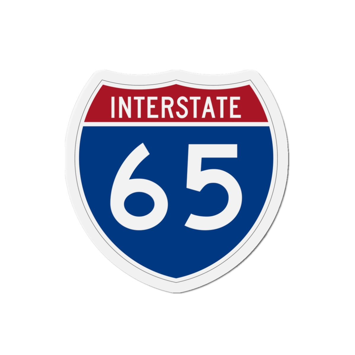 Interstate 65 (U.S. Highways) Die-Cut Magnet-3" x 3"-The Sticker Space