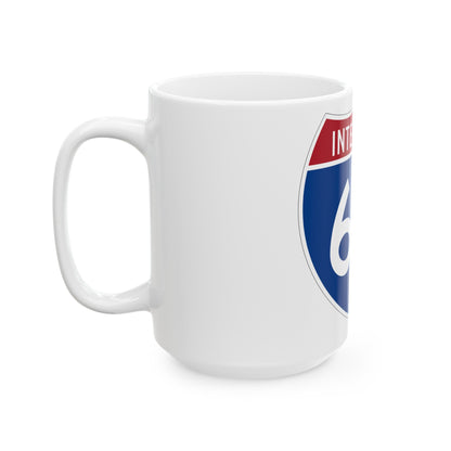 Interstate 65 (U.S. Highways) White Coffee Mug-The Sticker Space
