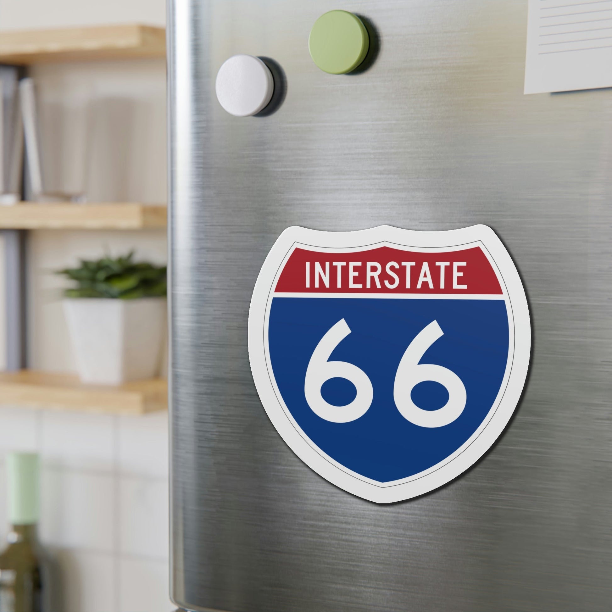 Interstate 66 (U.S. Highways) Die-Cut Magnet-The Sticker Space