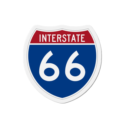 Interstate 66 (U.S. Highways) Die-Cut Magnet-3 Inch-The Sticker Space