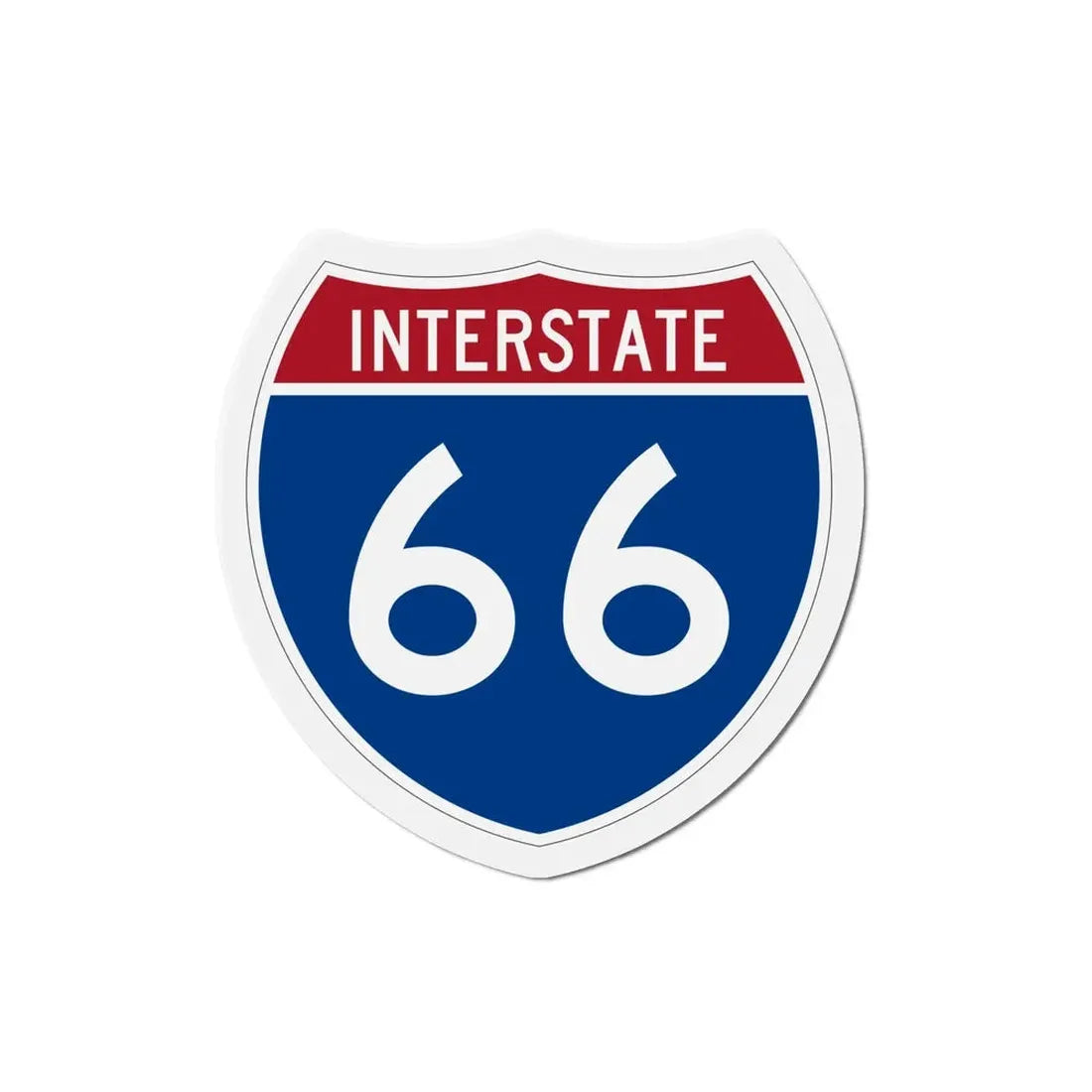 Interstate 66 (U.S. Highways) Refrigerator Magnet - The Sticker Space