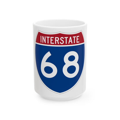 Interstate 68 (U.S. Highways) White Coffee Mug-15oz-The Sticker Space
