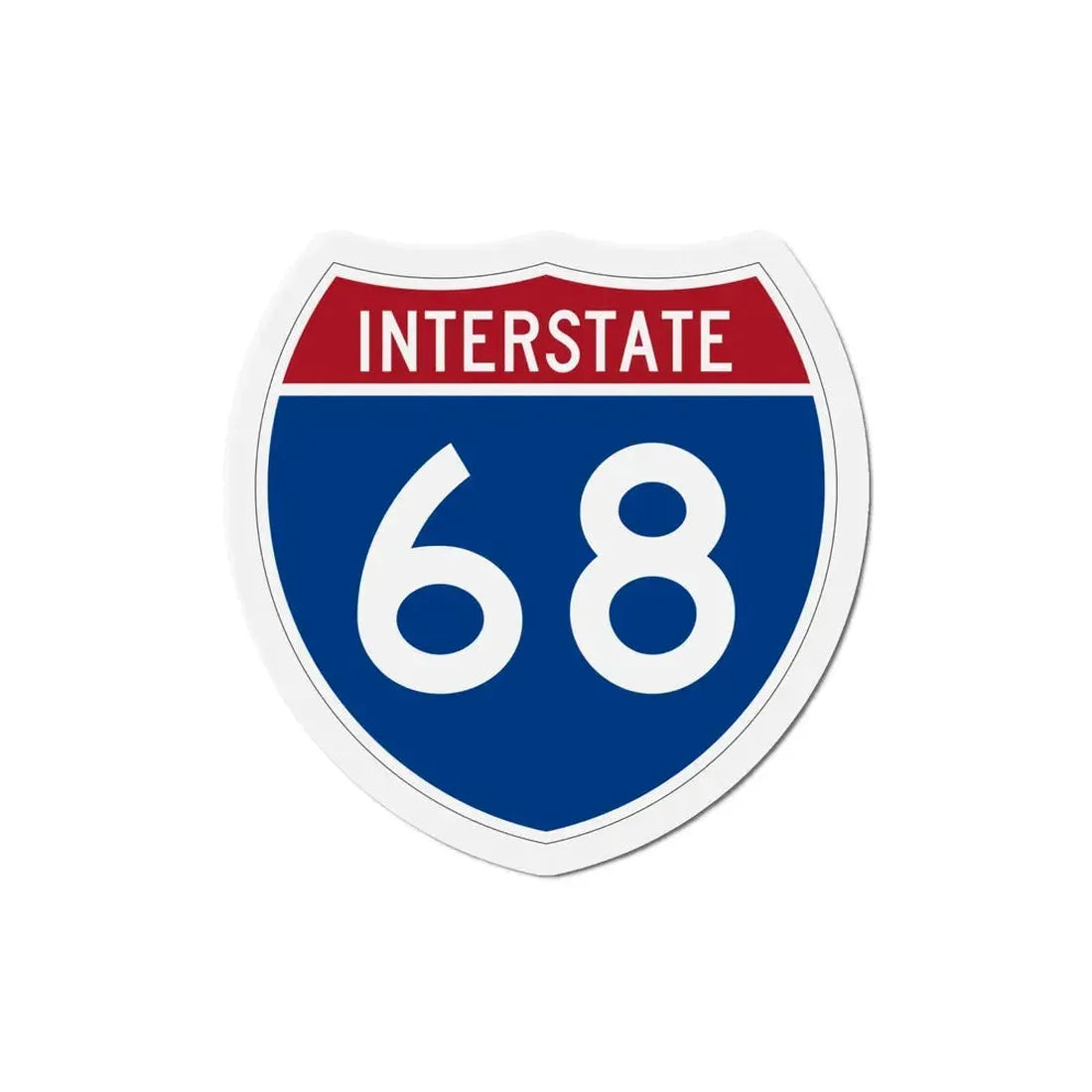 Interstate 68 (U.S. Highways) Refrigerator Magnet 6 Inch - The Sticker Space