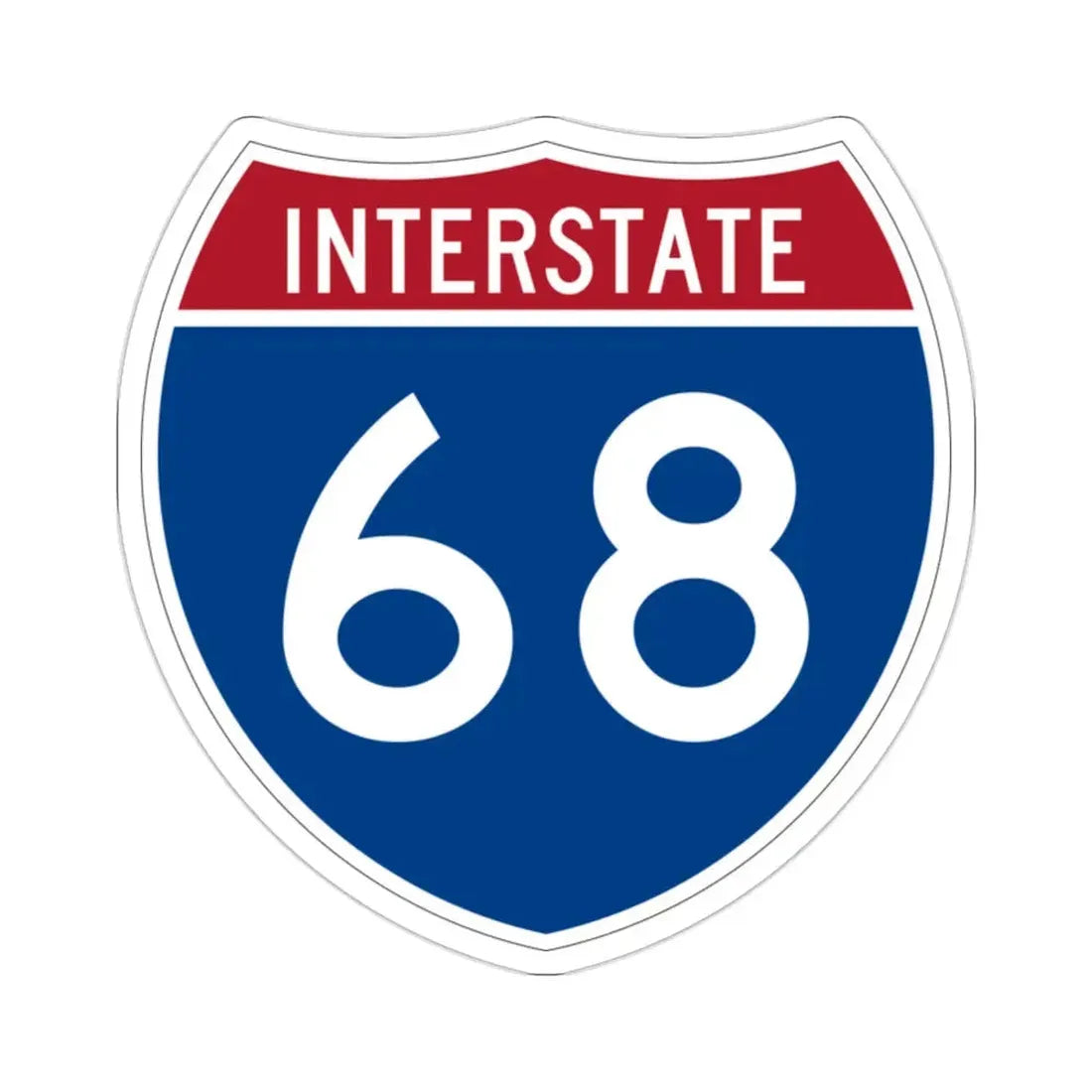 Interstate 68 (U.S. Highways) STICKER Vinyl Die-Cut Decal 2 Inch - The Sticker Space