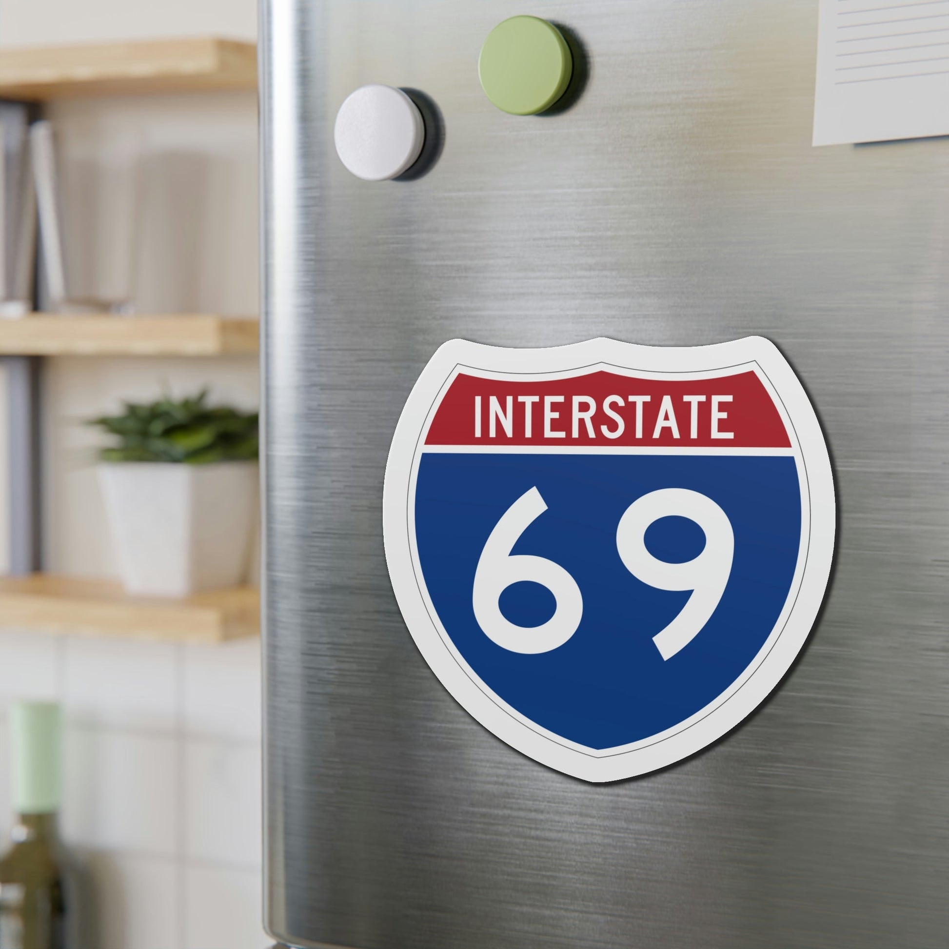 Interstate 69 (U.S. Highways) Die-Cut Magnet-The Sticker Space