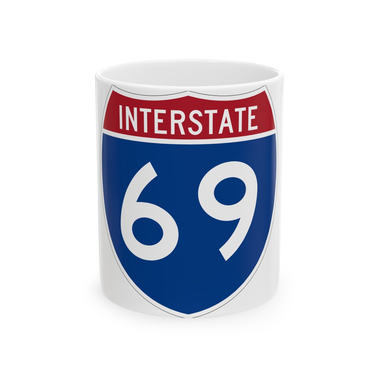 Interstate 69 (U.S. Highways) White Coffee Mug-11oz-The Sticker Space