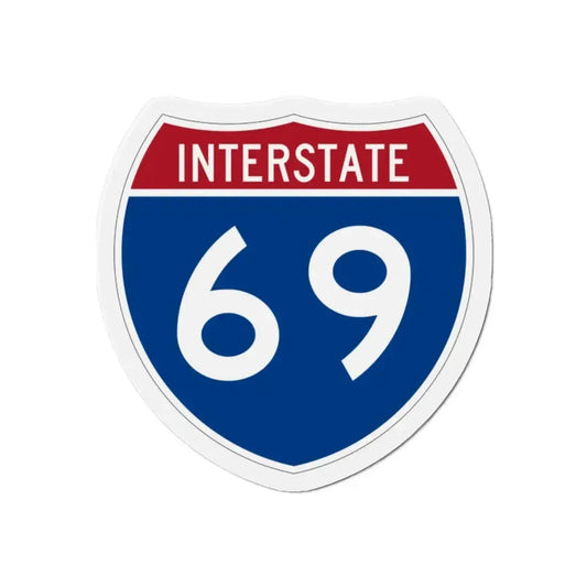 Interstate 69 (U.S. Highways) Refrigerator Magnet 2 Inch - The Sticker Space