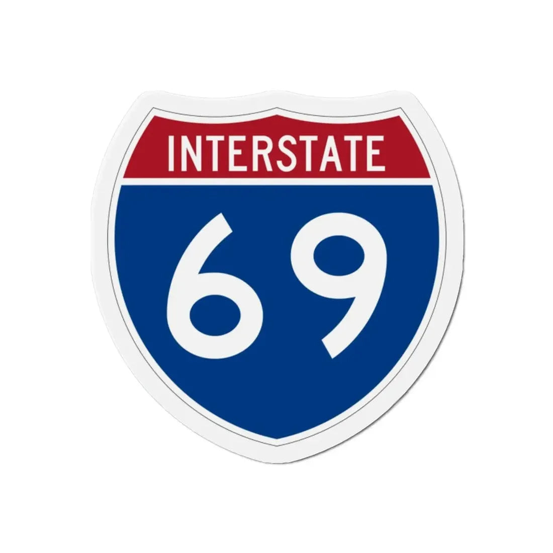 Interstate 69 (U.S. Highways) Refrigerator Magnet - The Sticker Space
