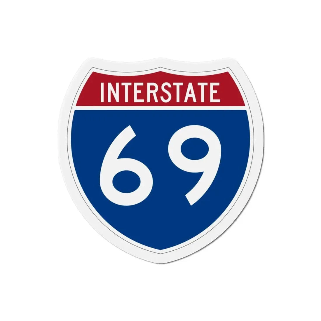 Interstate 69 (U.S. Highways) Refrigerator Magnet - The Sticker Space