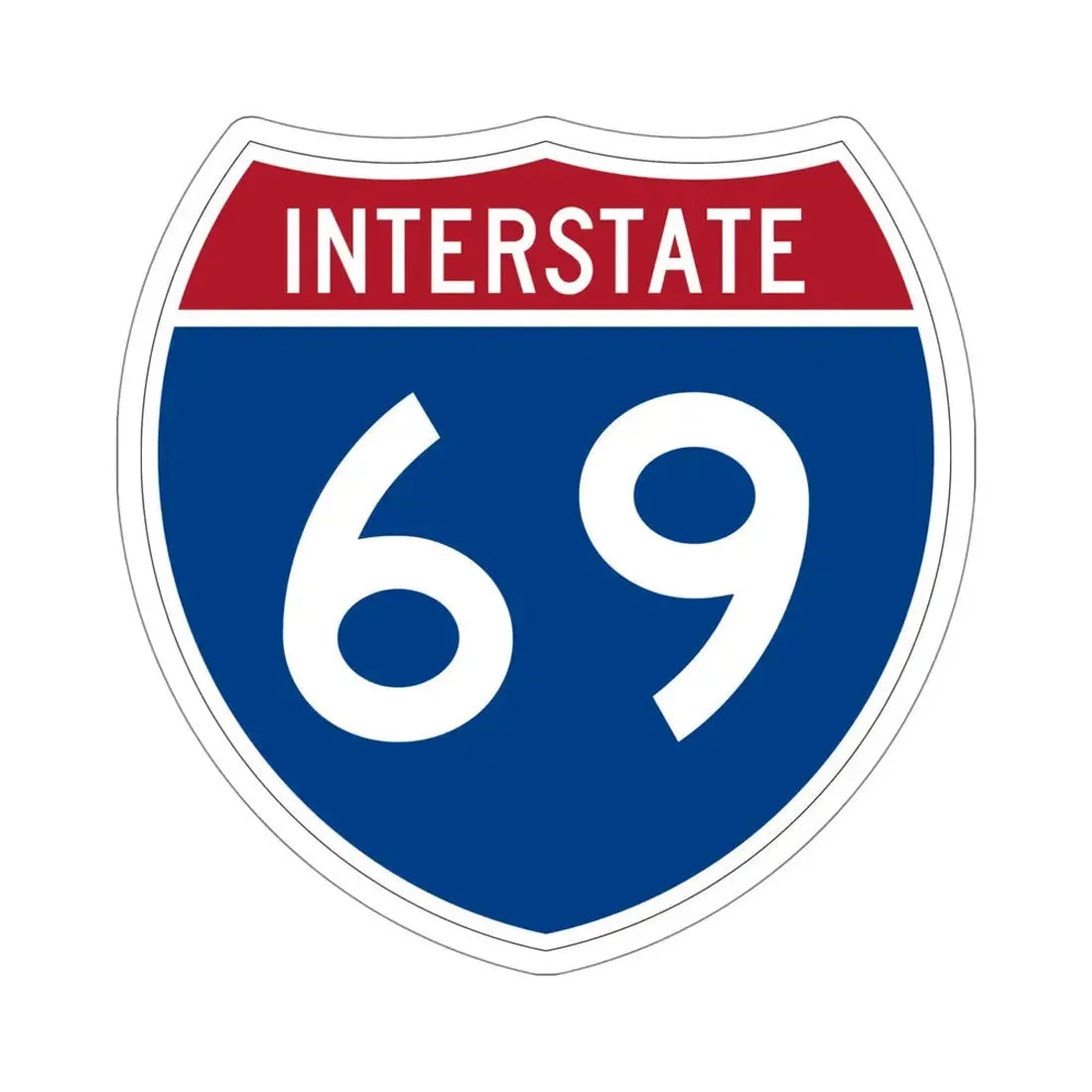 Interstate 69 (U.S. Highways) STICKER Vinyl Die-Cut Decal 5 Inch - The Sticker Space