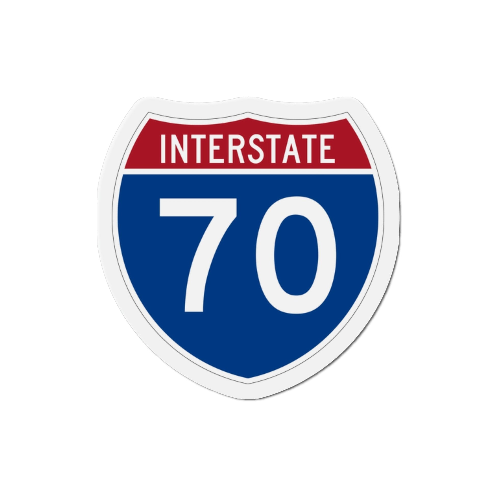 Interstate 70 (U.S. Highways) Die-Cut Magnet-2 Inch-The Sticker Space