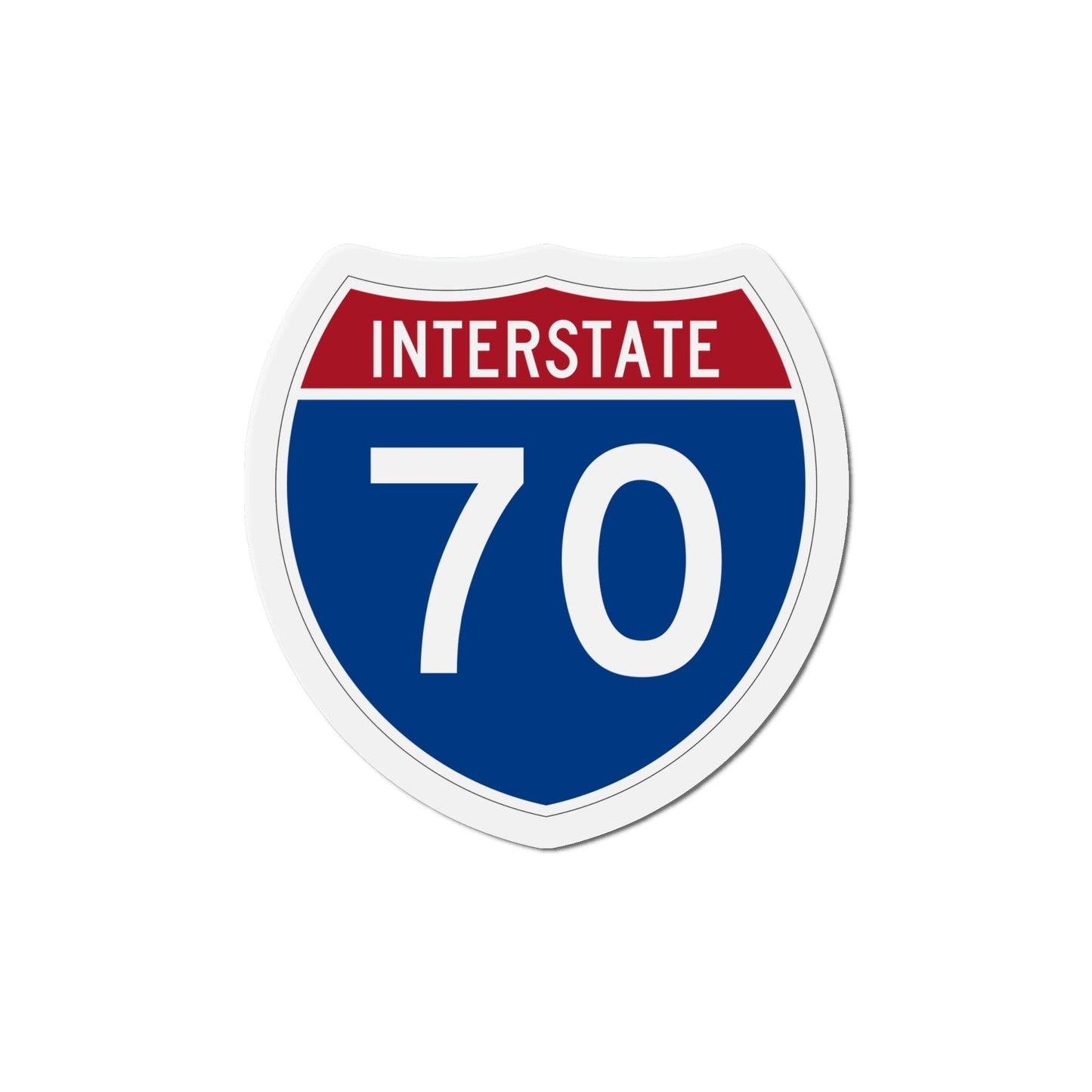 Interstate 70 (U.S. Highways) Die-Cut Magnet-6 Inch-The Sticker Space