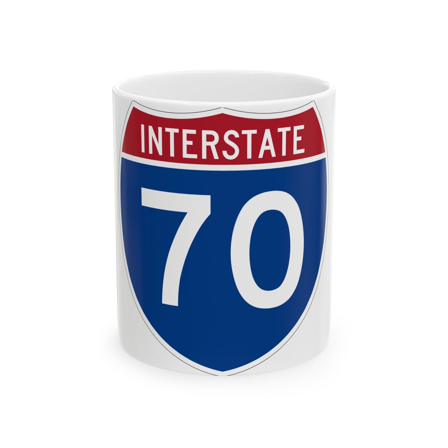 Interstate 70 (U.S. Highways) White Coffee Mug-11oz-The Sticker Space