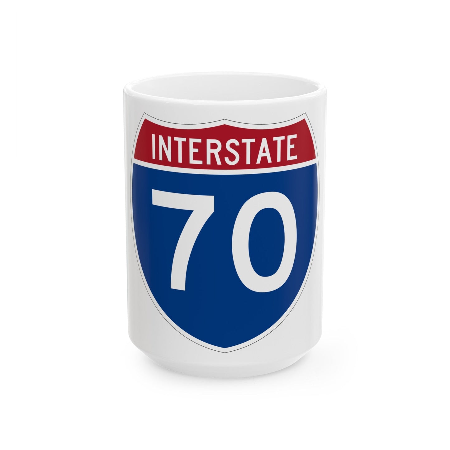 Interstate 70 (U.S. Highways) White Coffee Mug-15oz-The Sticker Space