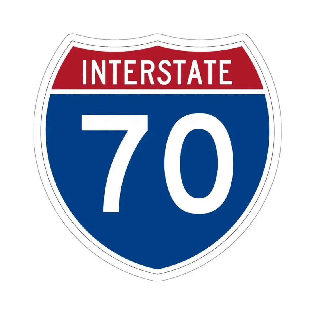 Interstate 70 (U.S. Highways) STICKER Vinyl Die-Cut Decal 4 Inch - The Sticker Space