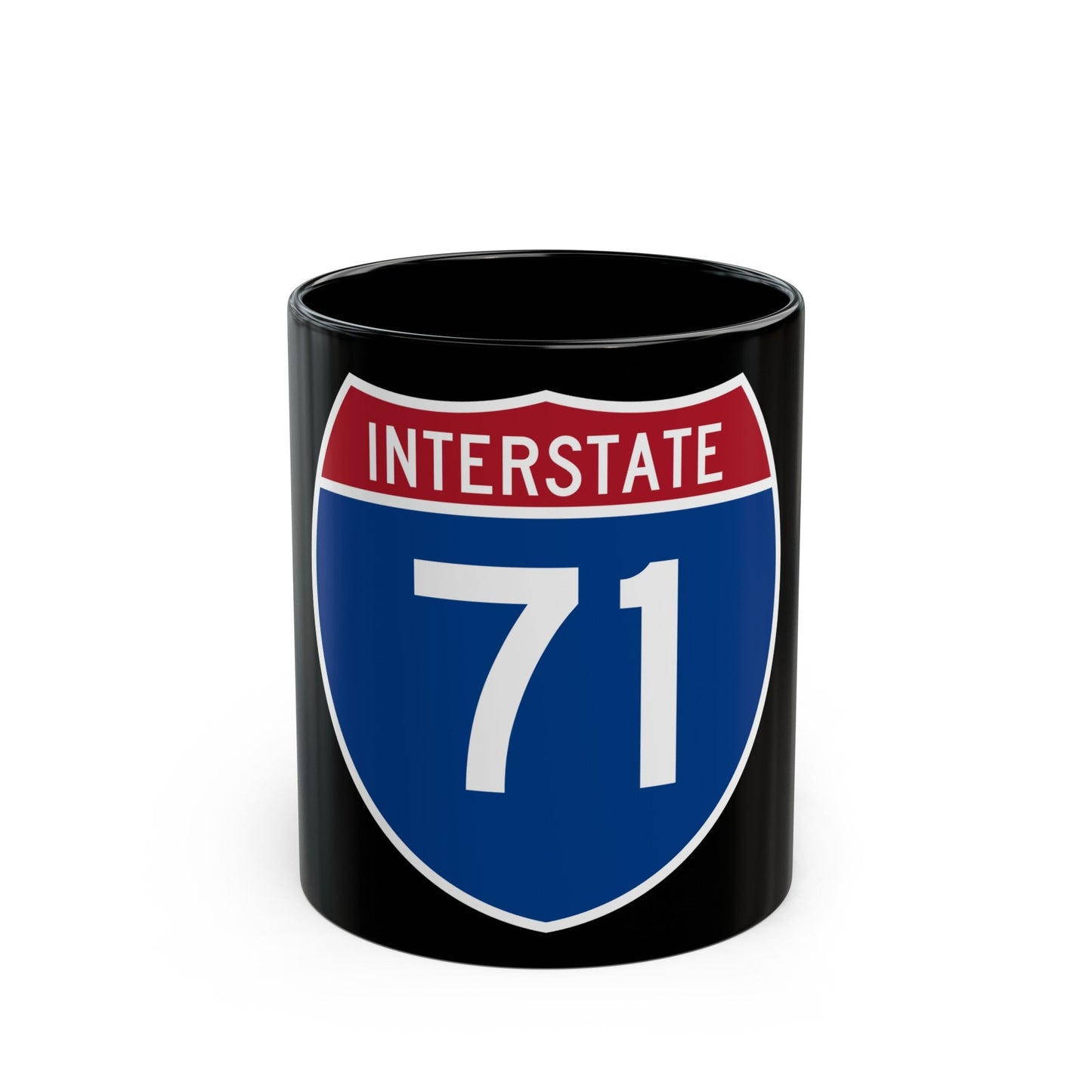 Interstate 71 (U.S. Highways) Black Coffee Mug-11oz-The Sticker Space