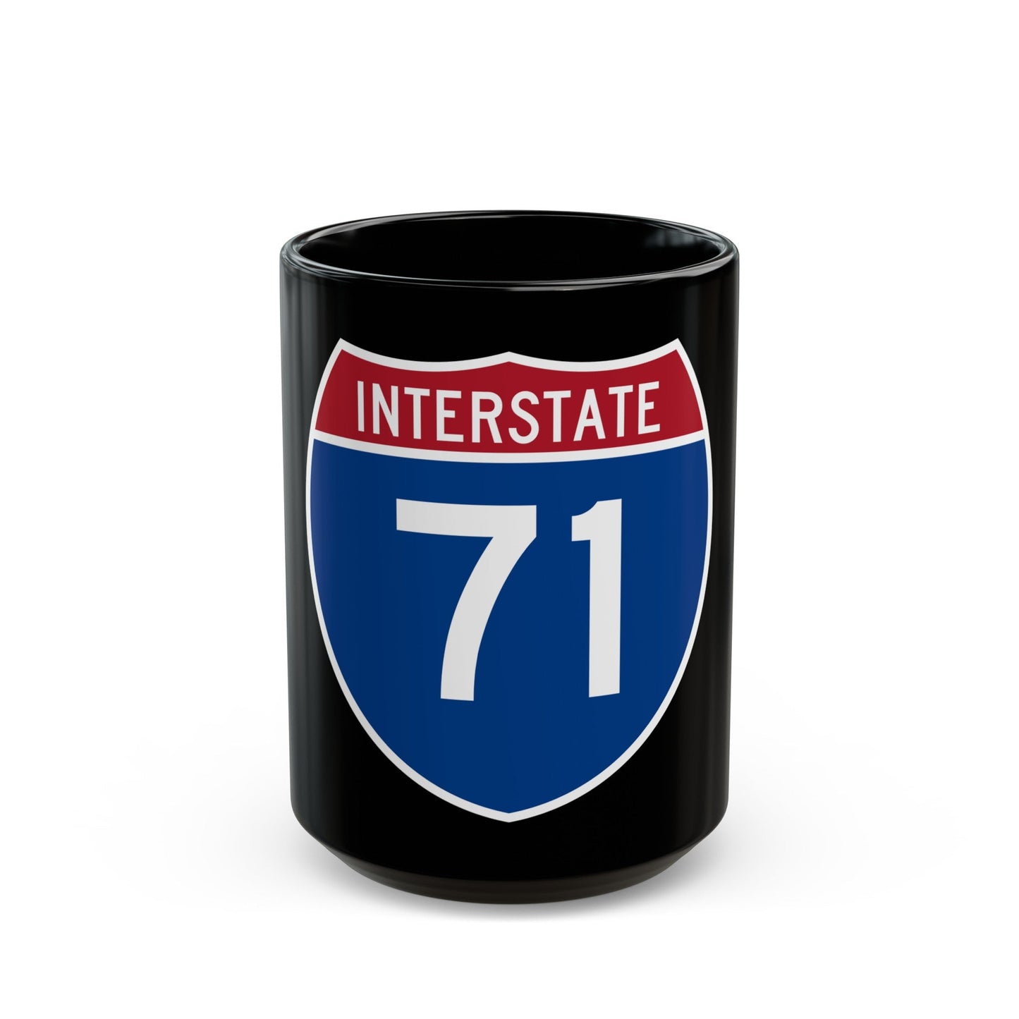 Interstate 71 (U.S. Highways) Black Coffee Mug-15oz-The Sticker Space