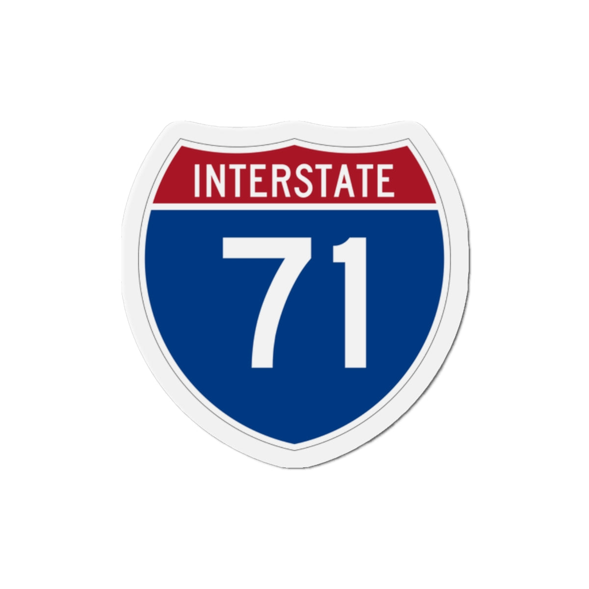 Interstate 71 (U.S. Highways) Die-Cut Magnet-2" x 2"-The Sticker Space