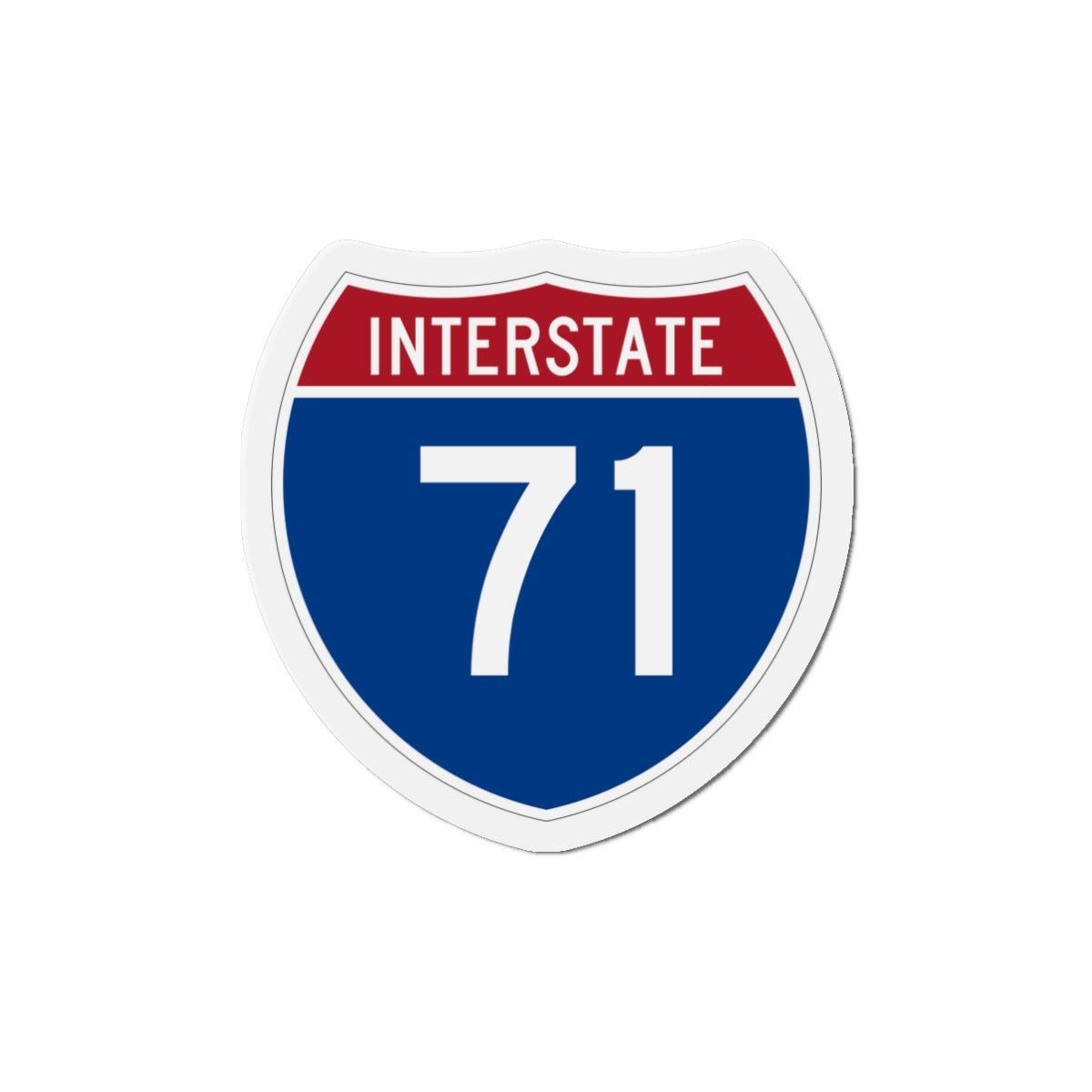 Interstate 71 (U.S. Highways) Die-Cut Magnet-3" x 3"-The Sticker Space