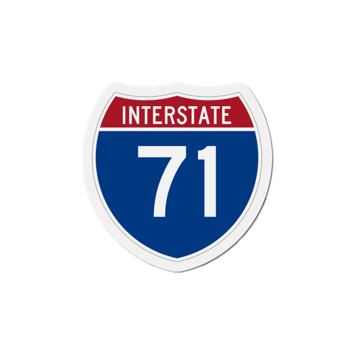 Interstate 71 (U.S. Highways) Die-Cut Magnet-6 × 6"-The Sticker Space