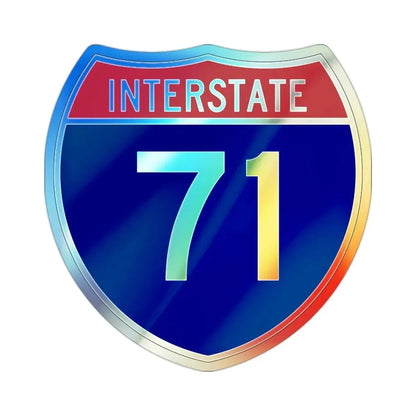 Interstate 71 (U.S. Highways) Holographic STICKER Die-Cut Vinyl Decal 2 Inch Holographic - The Sticker Space