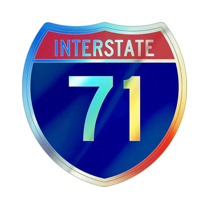 Interstate 71 (U.S. Highways) Holographic STICKER Die-Cut Vinyl Decal 3 Inch Holographic - The Sticker Space