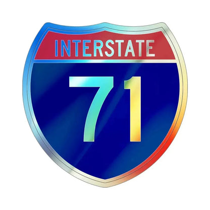 Interstate 71 (U.S. Highways) Holographic STICKER Die-Cut Vinyl Decal 5 Inch Holographic - The Sticker Space