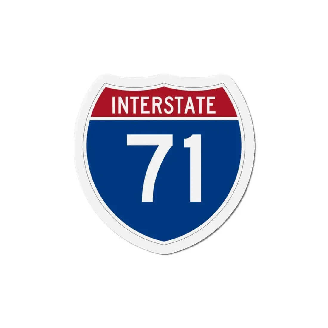 Interstate 71 (U.S. Highways) Refrigerator Magnet 4 Inch - The Sticker Space