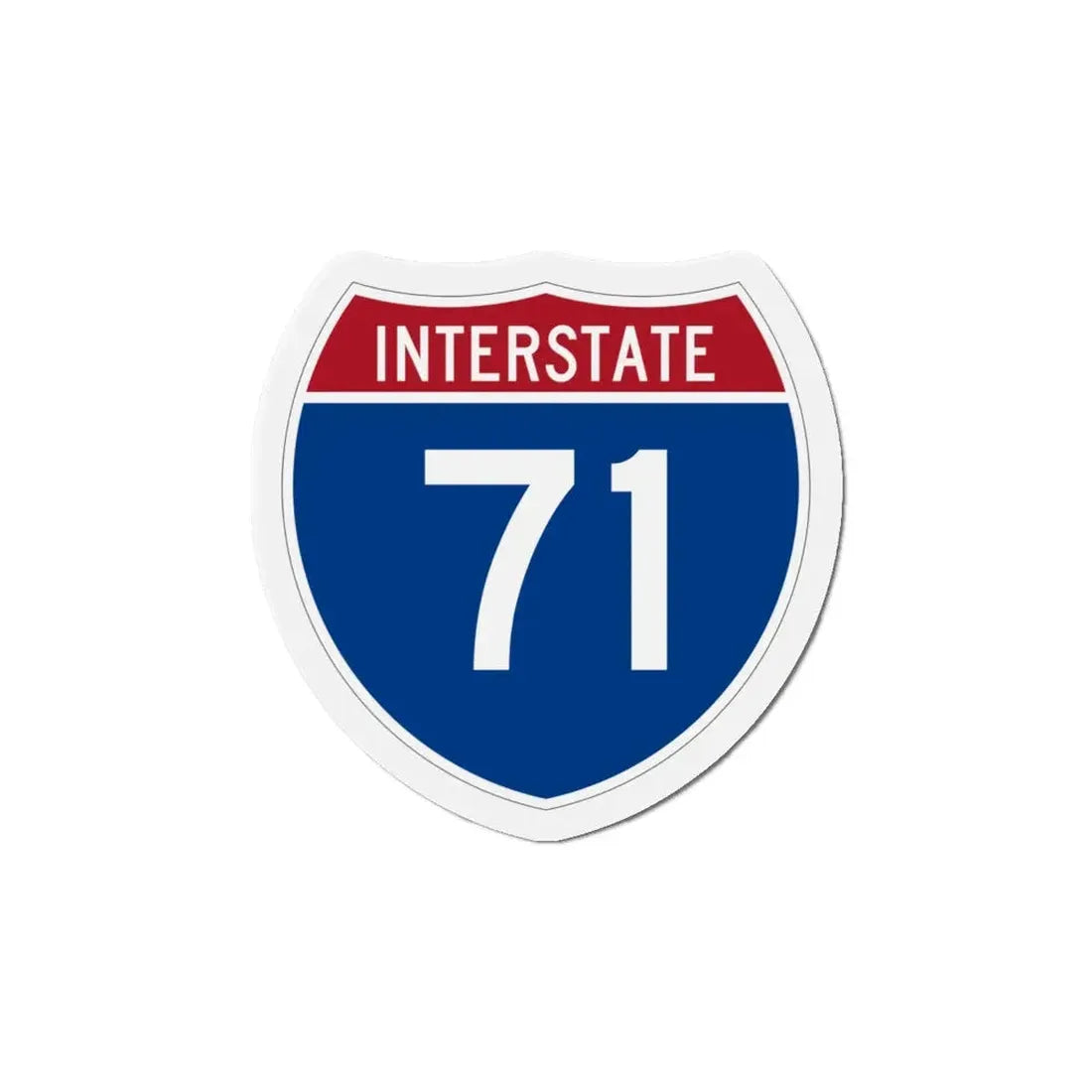 Interstate 71 (U.S. Highways) Refrigerator Magnet 5 Inch - The Sticker Space