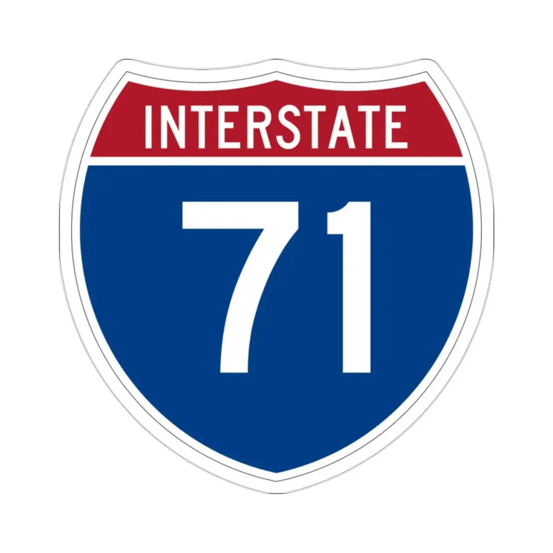 Interstate 71 (U.S. Highways) STICKER Vinyl Die-Cut Decal 2 Inch - The Sticker Space