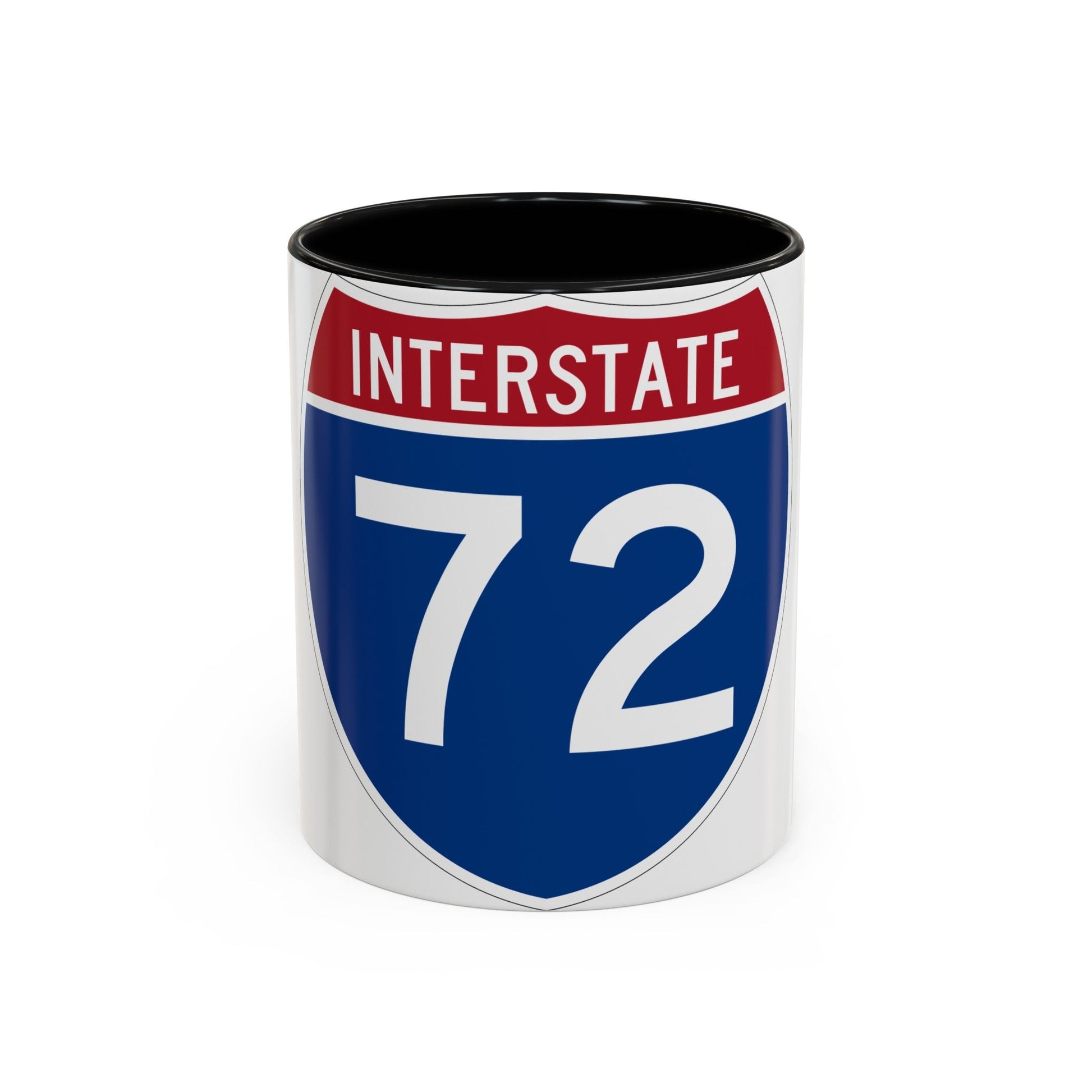 Interstate 72 (U.S. Highways) Accent Coffee Mug-11oz-The Sticker Space