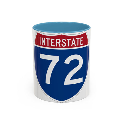 Interstate 72 (U.S. Highways) Accent Coffee Mug-11oz-The Sticker Space