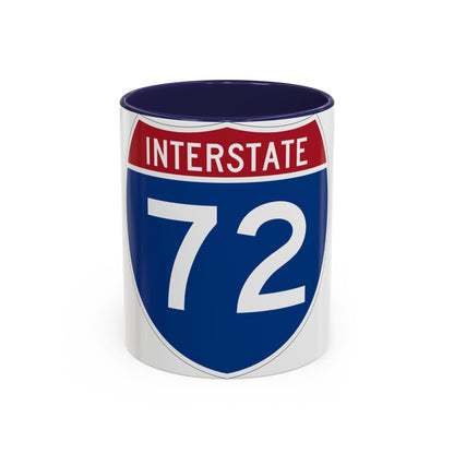 Interstate 72 (U.S. Highways) Accent Coffee Mug-11oz-The Sticker Space