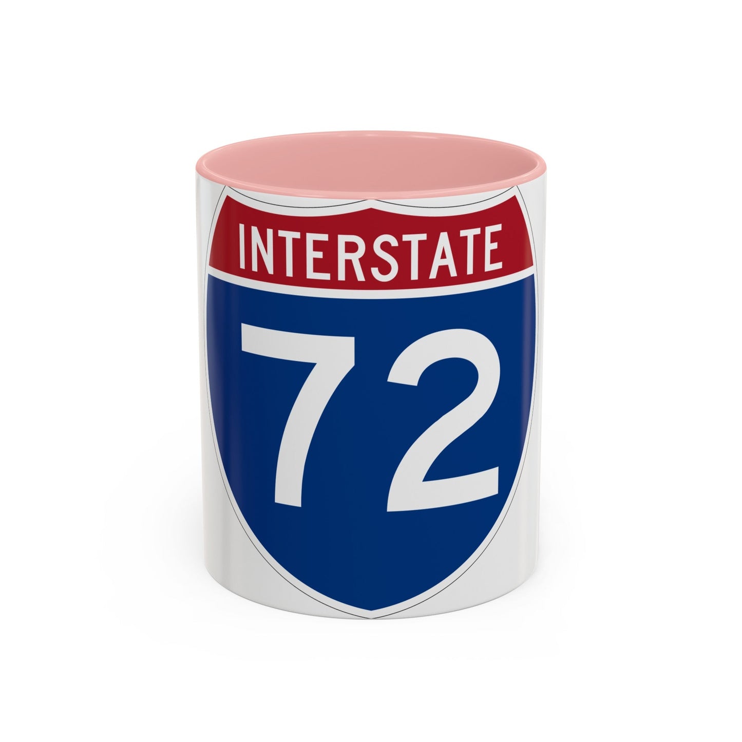 Interstate 72 (U.S. Highways) Accent Coffee Mug-11oz-The Sticker Space