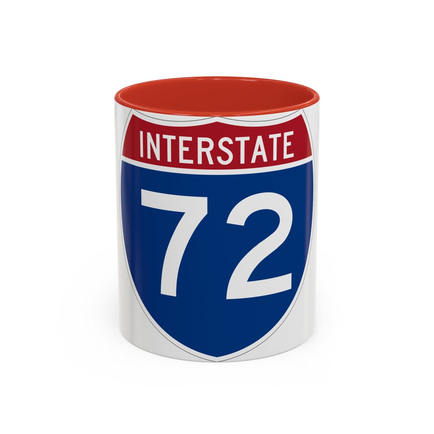 Interstate 72 (U.S. Highways) Accent Coffee Mug-11oz-The Sticker Space