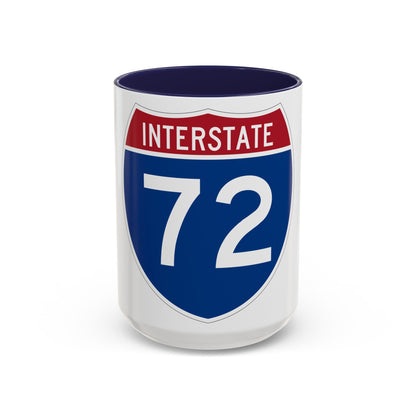 Interstate 72 (U.S. Highways) Accent Coffee Mug-15oz-The Sticker Space