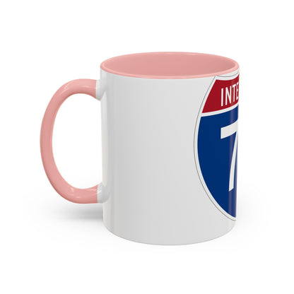 Interstate 72 (U.S. Highways) Accent Coffee Mug-The Sticker Space