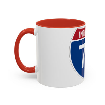 Interstate 72 (U.S. Highways) Accent Coffee Mug-The Sticker Space