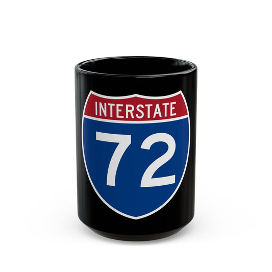 Interstate 72 (U.S. Highways) Black Coffee Mug-15oz-The Sticker Space