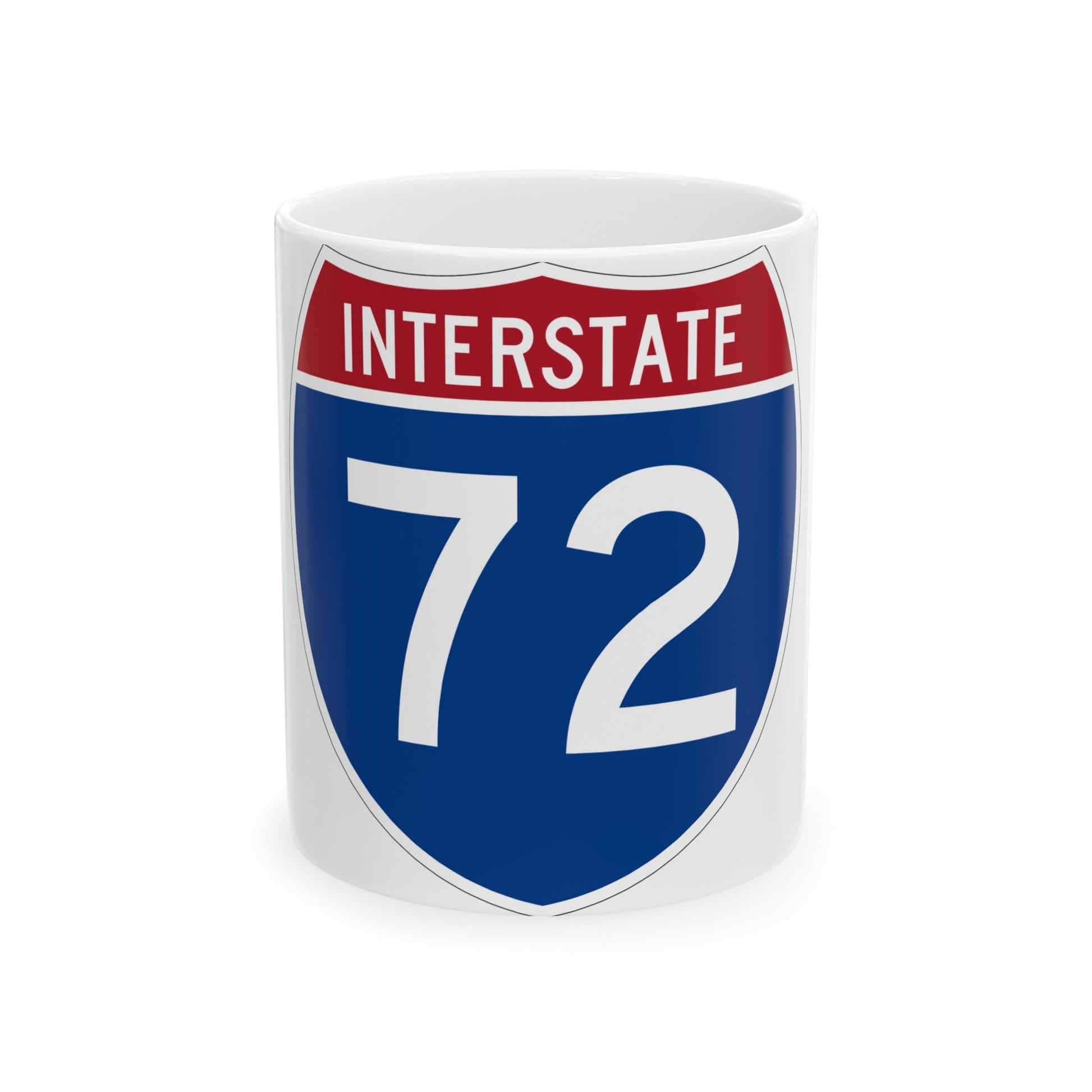 Interstate 72 (U.S. Highways) White Coffee Mug-11oz-The Sticker Space