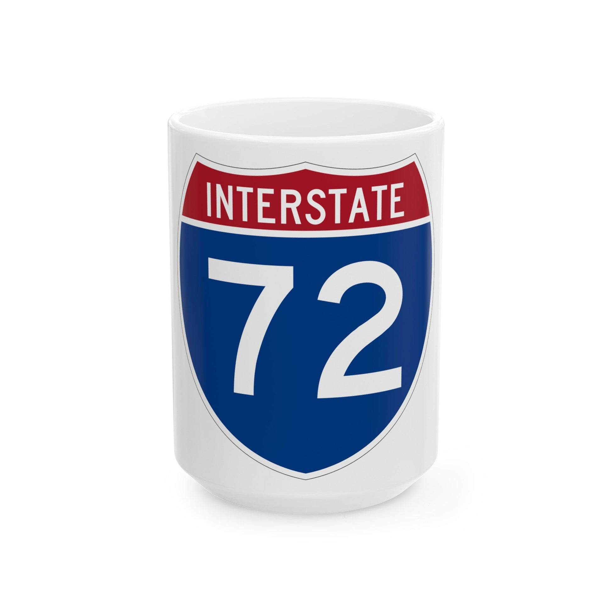 Interstate 72 (U.S. Highways) White Coffee Mug-15oz-The Sticker Space