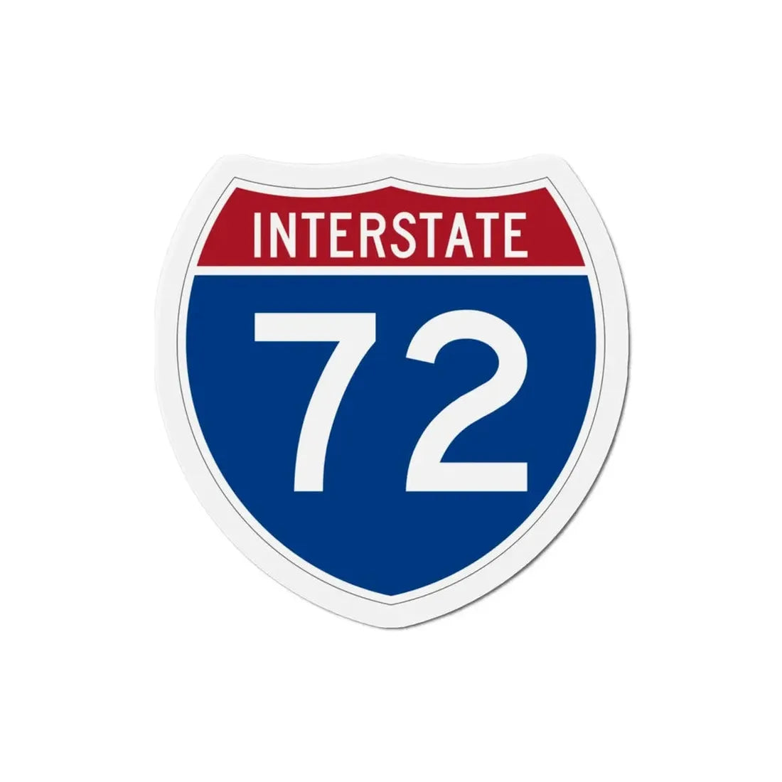 Interstate 72 (U.S. Highways) Refrigerator Magnet - The Sticker Space