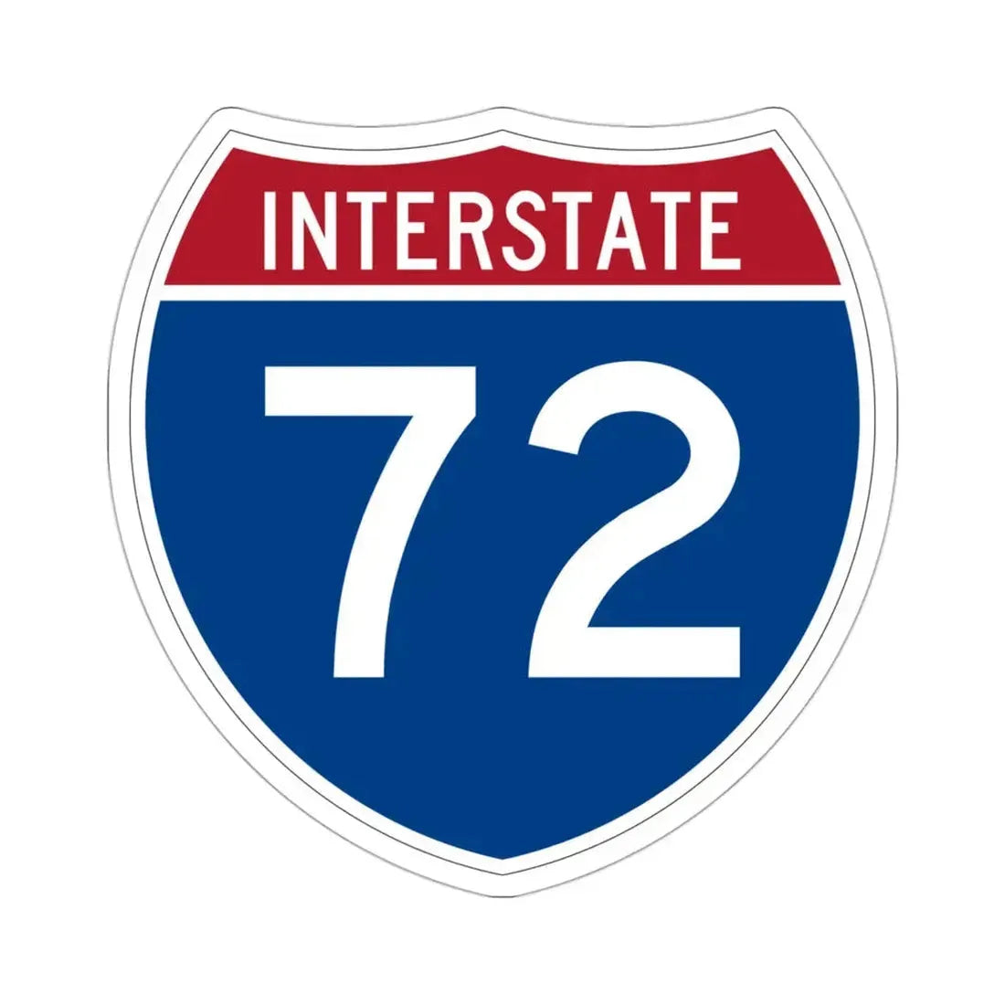 Interstate 72 (U.S. Highways) STICKER Vinyl Die-Cut Decal 3 Inch - The Sticker Space