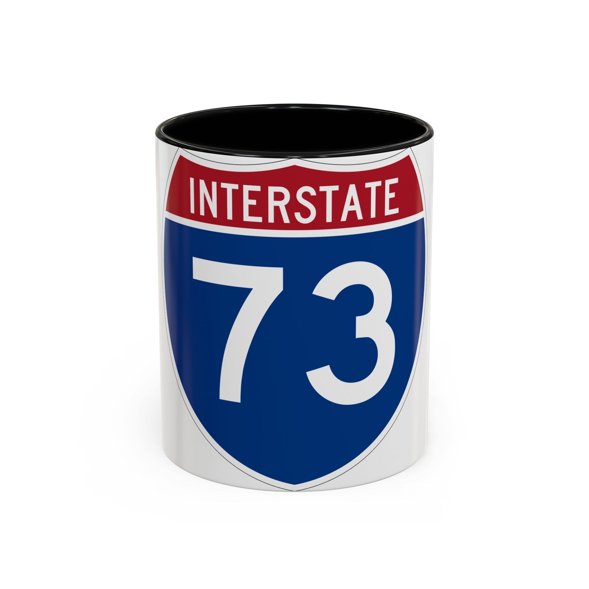 Interstate 73 (U.S. Highways) Accent Coffee Mug-11oz-The Sticker Space