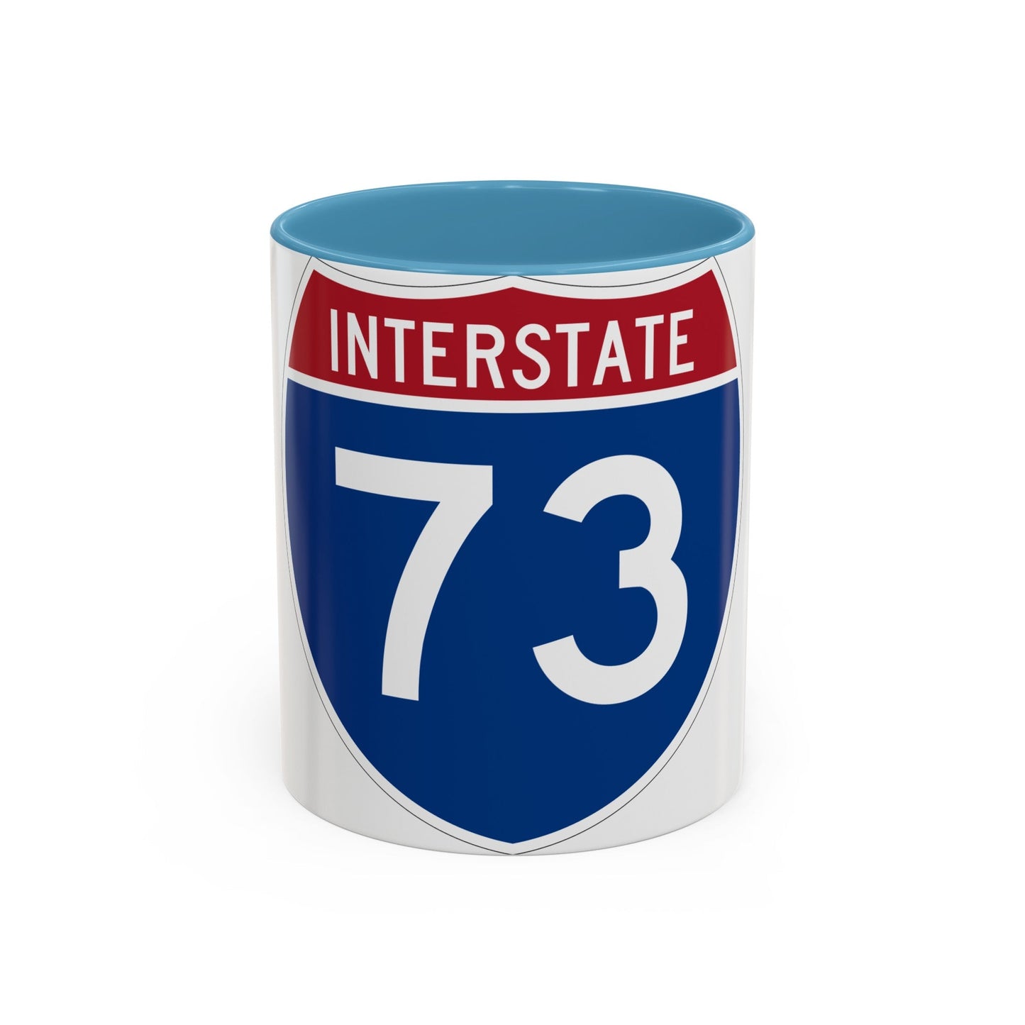 Interstate 73 (U.S. Highways) Accent Coffee Mug-11oz-The Sticker Space