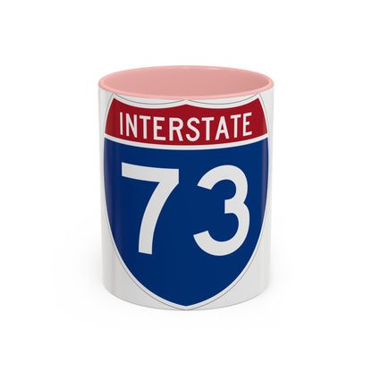 Interstate 73 (U.S. Highways) Accent Coffee Mug-11oz-The Sticker Space