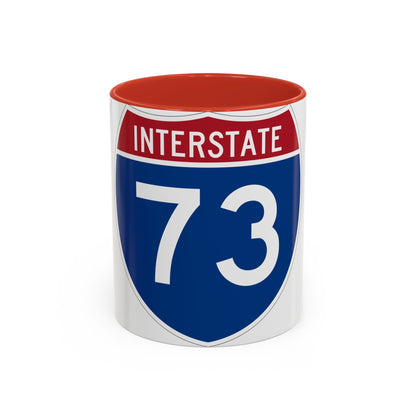 Interstate 73 (U.S. Highways) Accent Coffee Mug-11oz-The Sticker Space